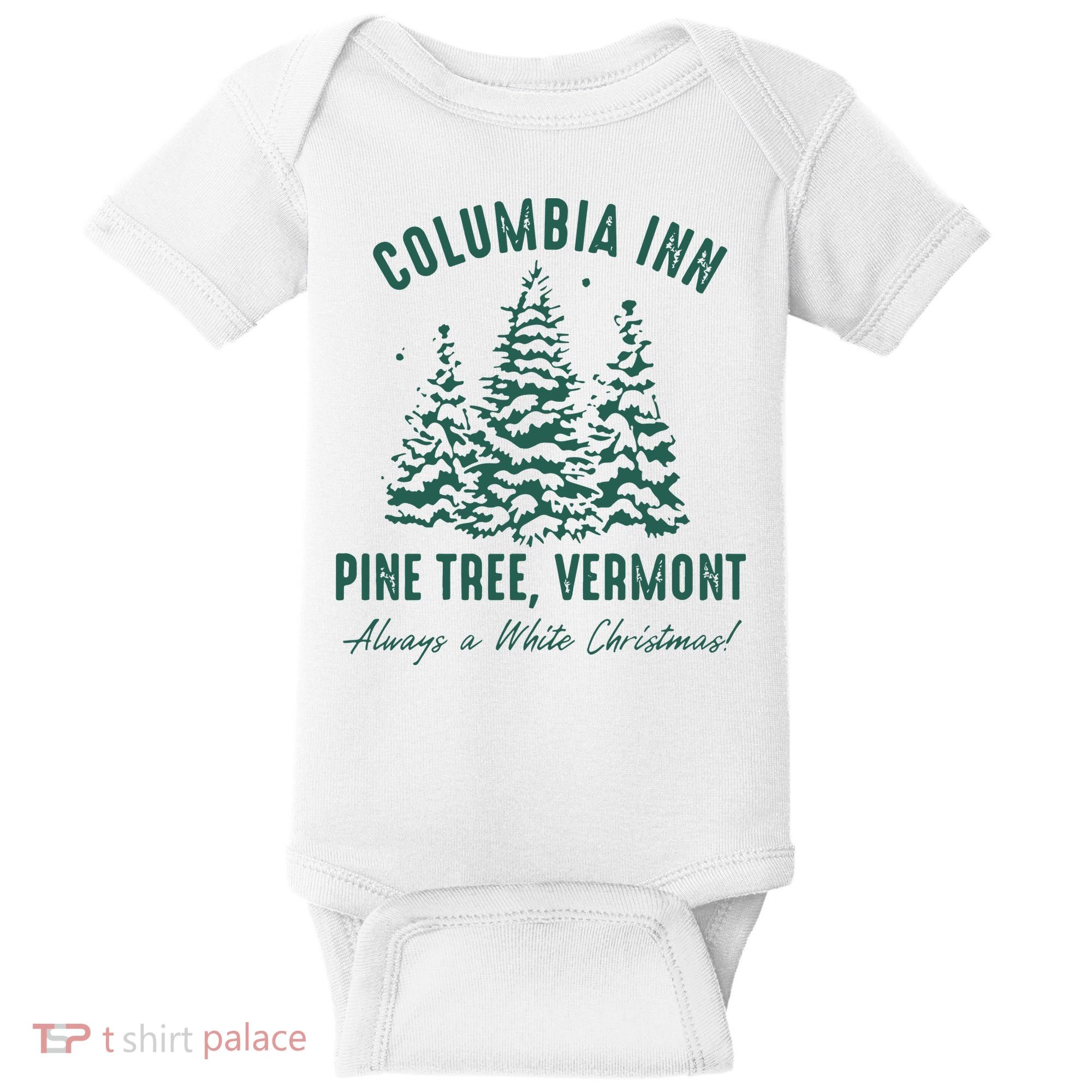 Columbia Inn Pine Tree Vermont Sweatshirt A White Christmas Bing Crosby Baby Bodysuit