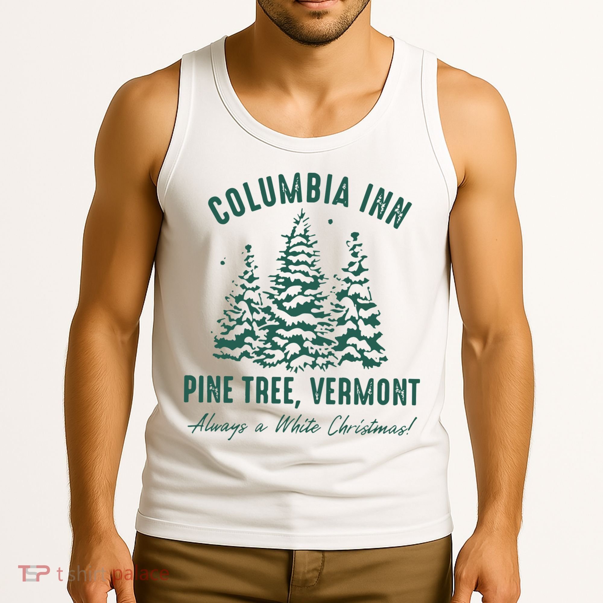 Columbia Inn Pine Tree Vermont Sweatshirt A White Christmas Bing Crosby Tank Top