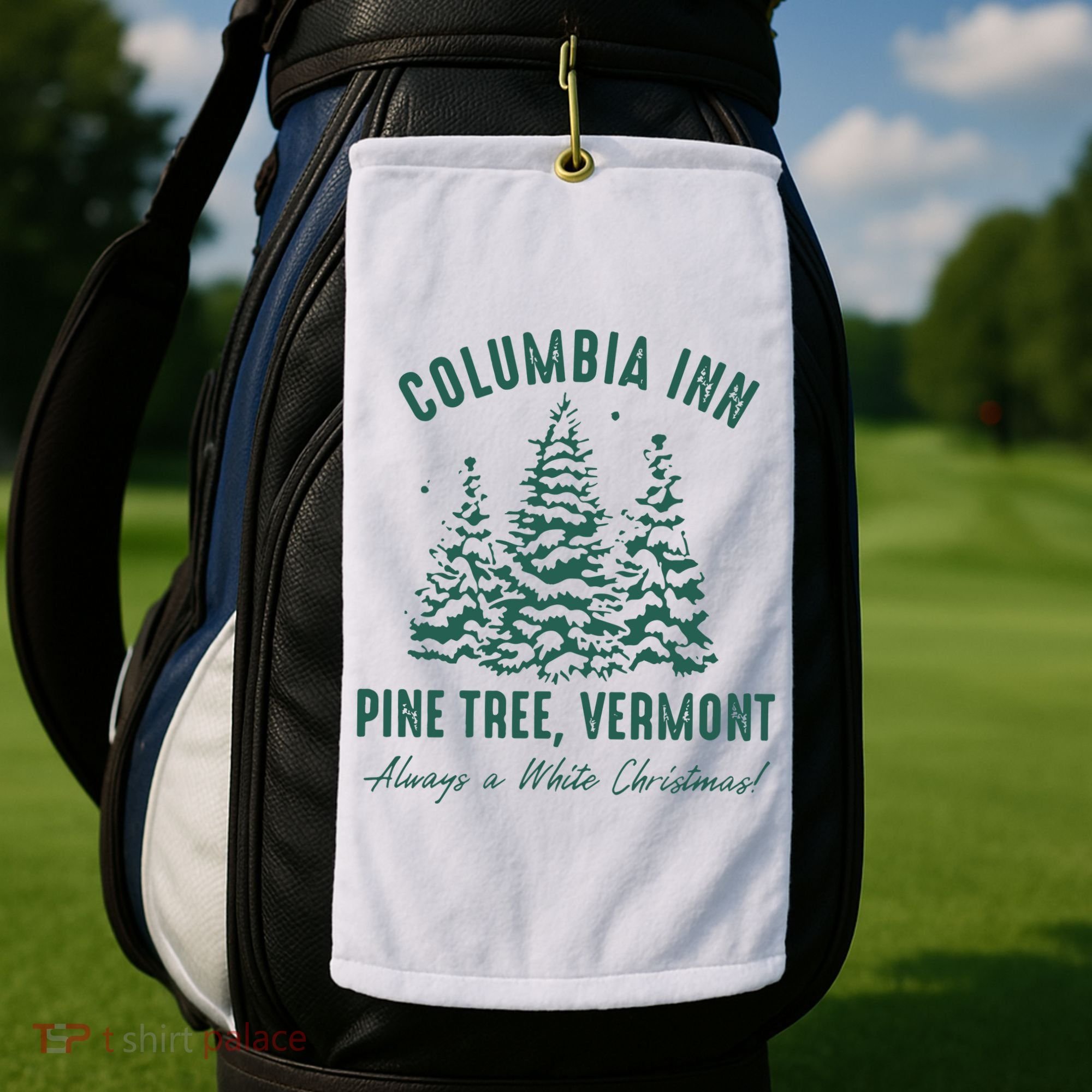 Columbia Inn Pine Tree Vermont Sweatshirt A White Christmas Bing Crosby Golf Towel