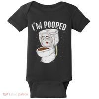 Cool IM Pooped Funny Dirty Toilet Bowl Joke Lover Gift Baby Bodysuit thumb 0