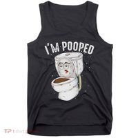 Cool IM Pooped Funny Dirty Toilet Bowl Joke Lover Gift Tank Top thumb 0