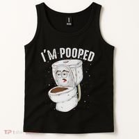 Cool IM Pooped Funny Dirty Toilet Bowl Joke Lover Gift Tank Top thumb 2