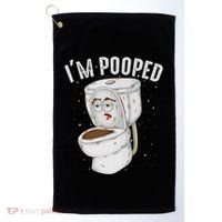 Cool IM Pooped Funny Dirty Toilet Bowl Joke Lover Gift Golf Towel thumb 0