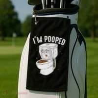 Cool IM Pooped Funny Dirty Toilet Bowl Joke Lover Gift Golf Towel thumb 2