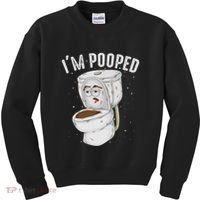 Cool IM Pooped Funny Dirty Toilet Bowl Joke Lover Gift Kids Sweatshirt thumb 0
