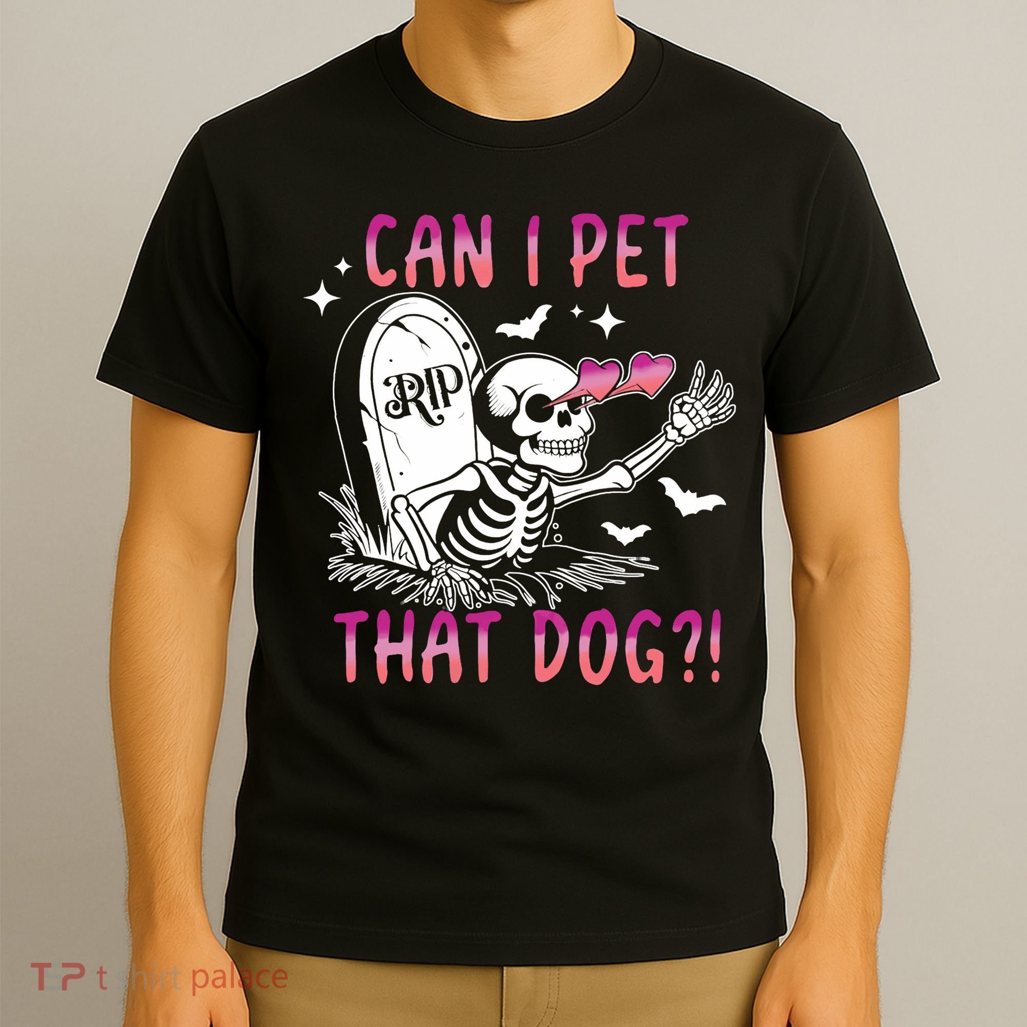Can I Pet That Dog Skeleton Halloween T-Shirt