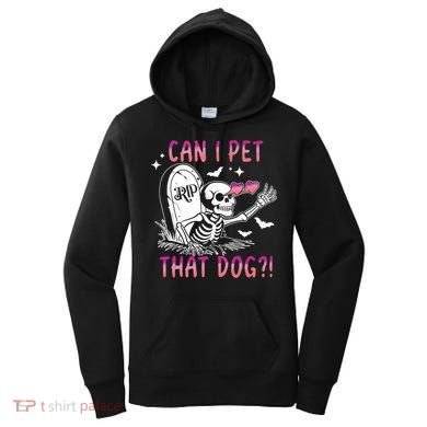 Can I Pet That Dog Skeleton Halloween Women's Hoodie