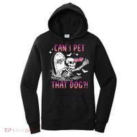 Can I Pet That Dog Skeleton Halloween Women's Hoodie thumb 0