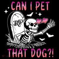 Can I Pet That Dog Skeleton Halloween Women's Hoodie thumb 2