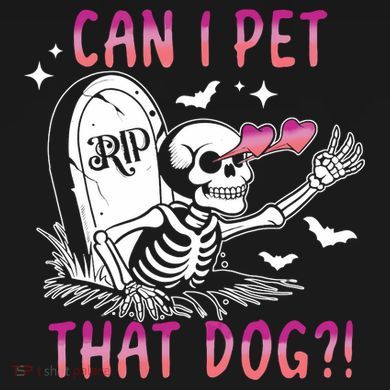 Can I Pet That Dog Skeleton Halloween Mousepad