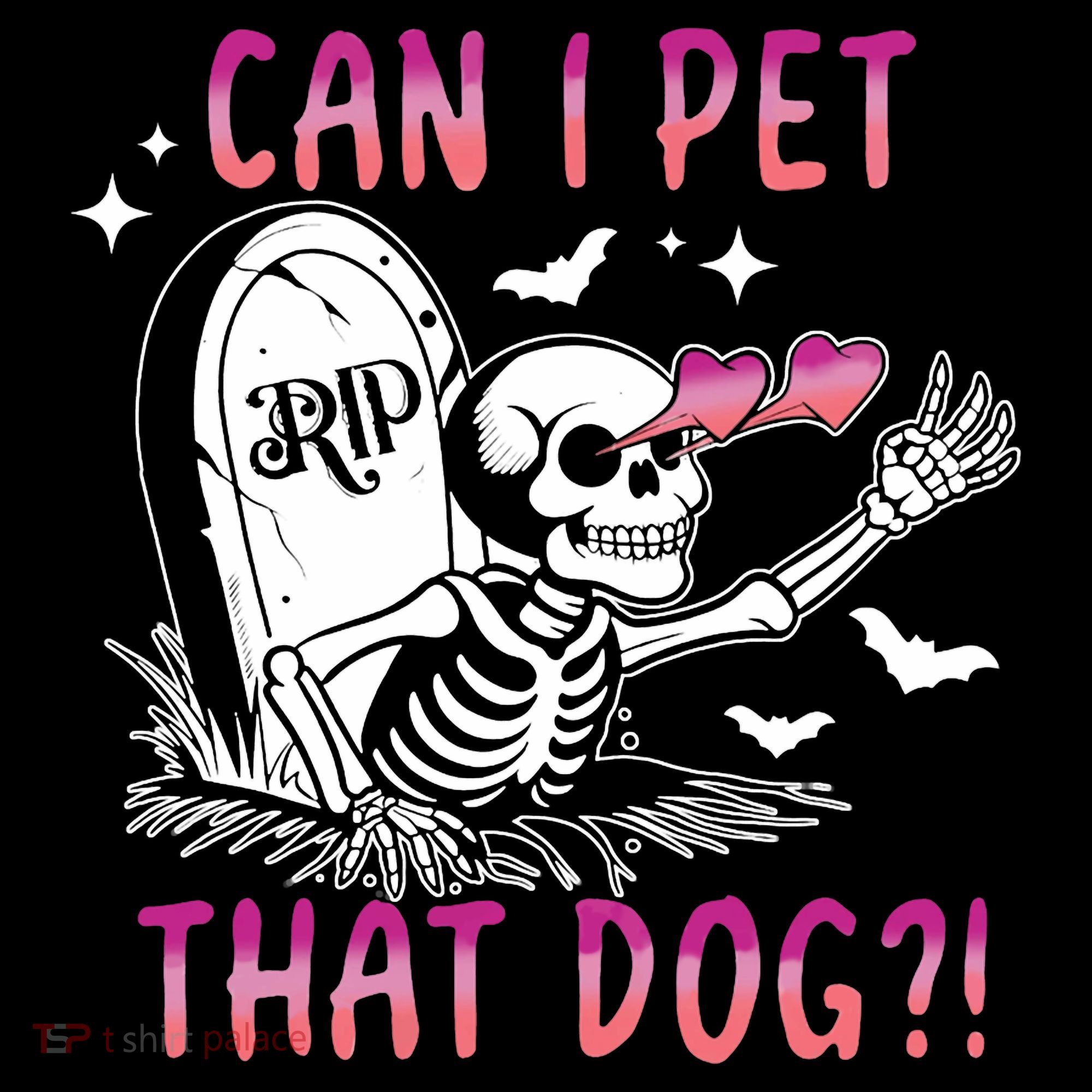 Can I Pet That Dog Skeleton Halloween Mousepad