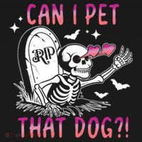 Can I Pet That Dog Skeleton Halloween Toddler T-Shirt thumb 4
