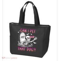 Can I Pet That Dog Skeleton Halloween Tote Bag thumb 3