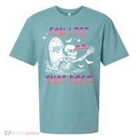 Can I Pet That Dog Skeleton Halloween Sueded Cloud Jersey T-Shirt thumb 0