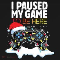 Christmas I Paused My Game To Be Here Funny Sarcastic Sweatshirt thumb 3