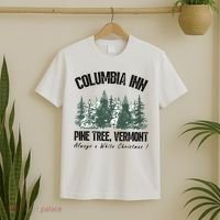 Columbia Inn Pine Tree Vermont Americas Snow Playground A White Christmas T-Shirt thumb 2