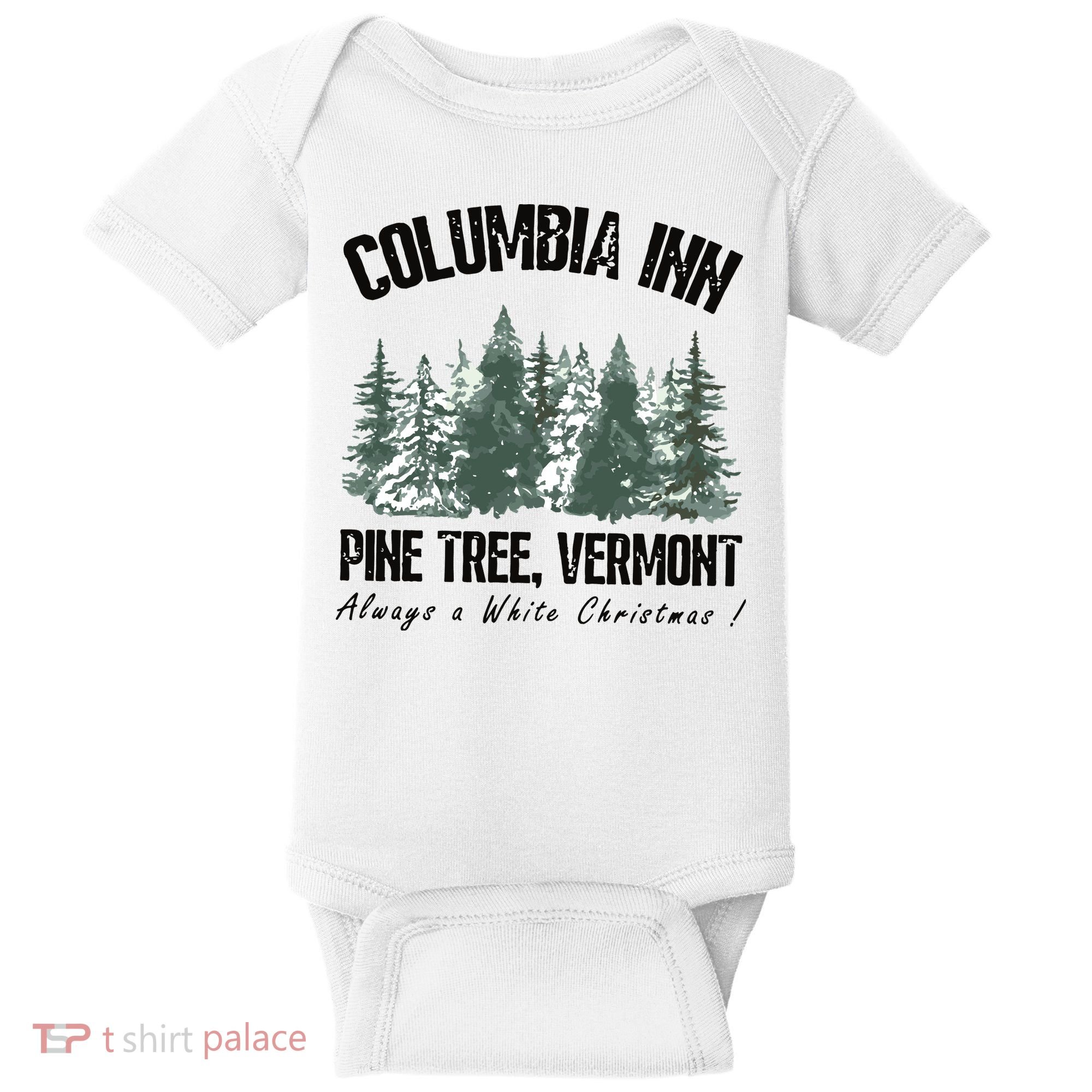 Columbia Inn Pine Tree Vermont Americas Snow Playground A White Christmas Baby Bodysuit