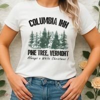 Columbia Inn Pine Tree Vermont Americas Snow Playground A White Christmas Women's T-Shirt thumb 2