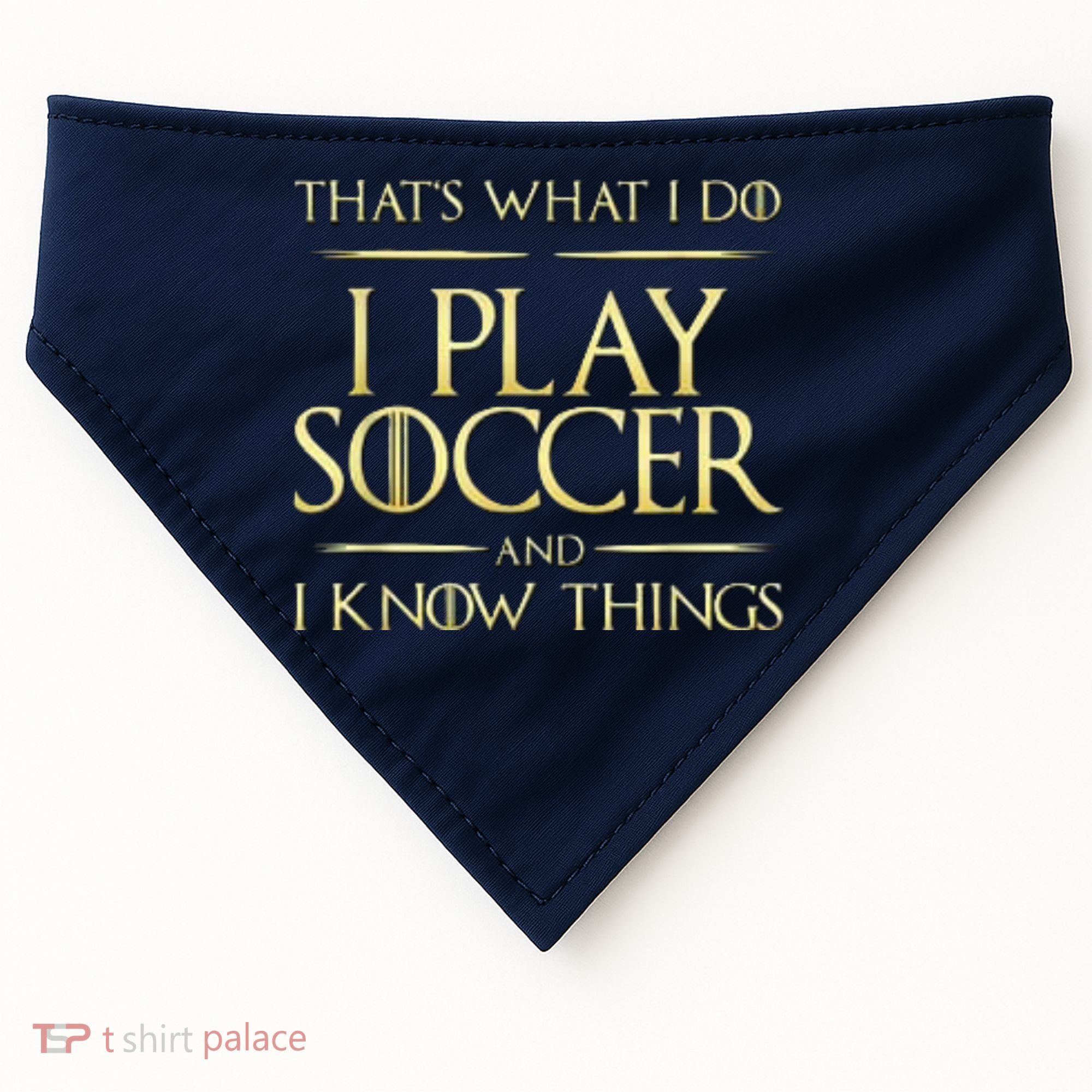 Cool I Play Soccer And I Know Things USA-Made Doggie Bandana