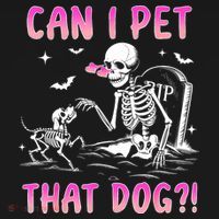 Can I Pet That Dog Funny Skeleton Dog Lover Halloween Toddler Hoodie thumb 2