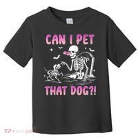 Can I Pet That Dog Funny Skeleton Dog Lover Halloween Toddler T-Shirt thumb 0