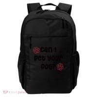 Can I Pet Your Dog? Funny Cute Pet Lover Saying Backpack thumb 0