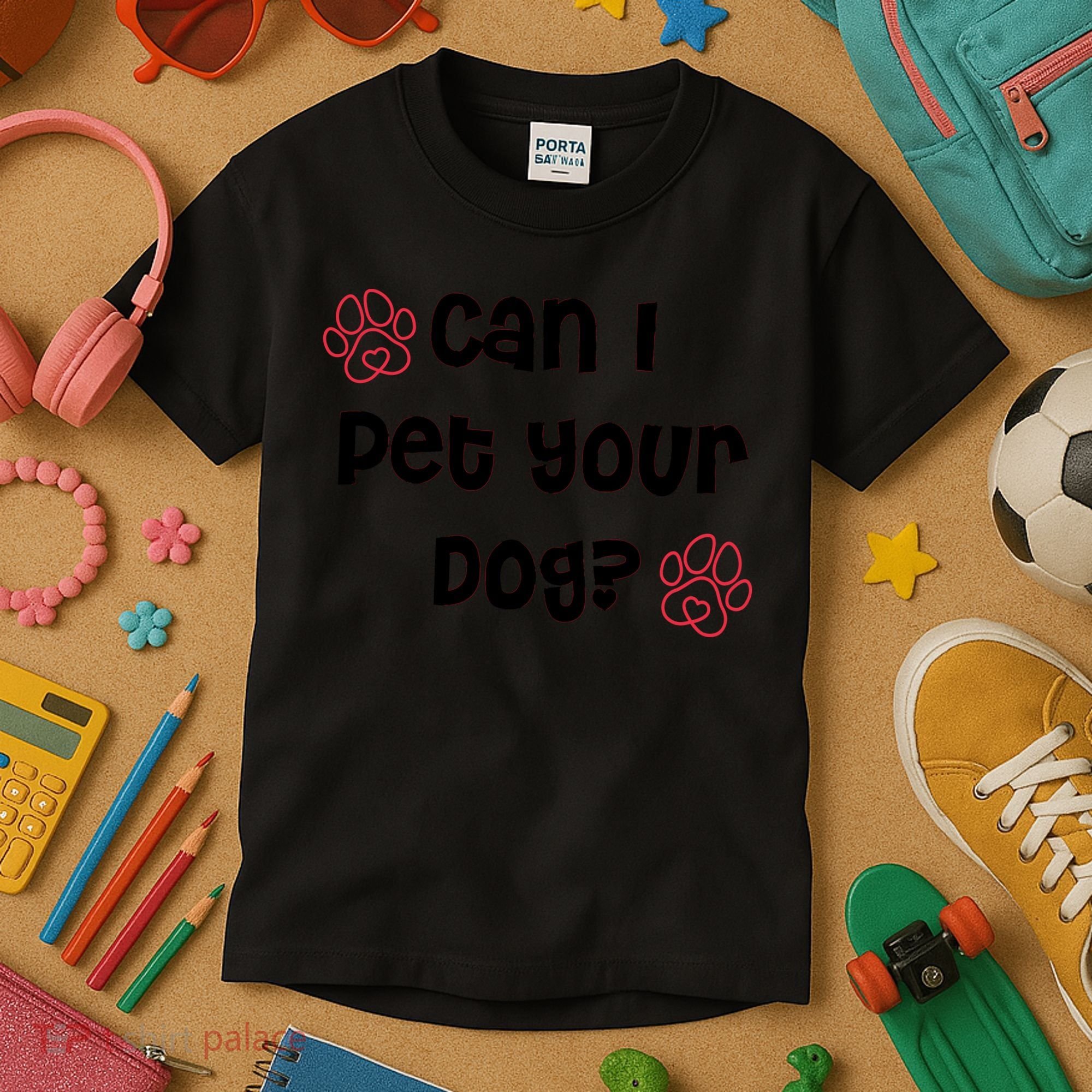 Can I Pet Your Dog? Funny Cute Pet Lover Saying Kids T-Shirt