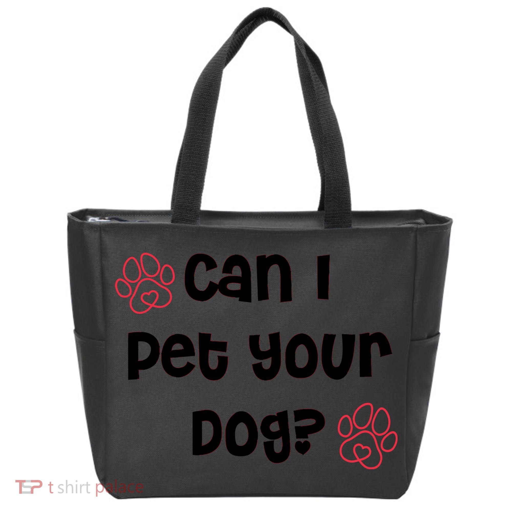 Can I Pet Your Dog? Funny Cute Pet Lover Saying Tote Bag