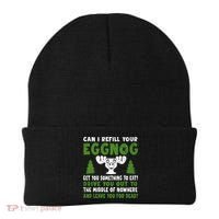Can I Refill Your Eggnog Christmas Vacation Quote Beanie thumb 0