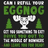 Can I Refill Your Eggnog Christmas Vacation Quote Beanie thumb 2