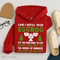 Can I Refill Your Eggnog Christmas Vacation Quote Hoodie thumb 4