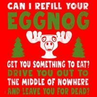 Can I Refill Your Eggnog Christmas Vacation Quote Apron thumb 3