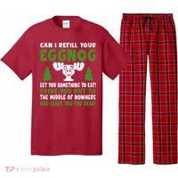 Can I Refill Your Eggnog Christmas Vacation Quote Pajama Set thumb 0