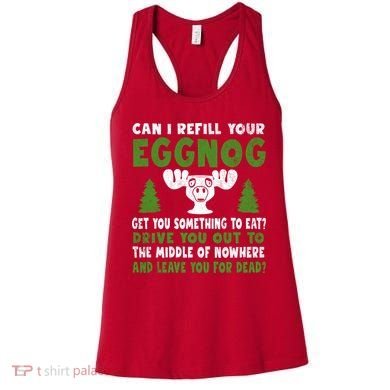 Can I Refill Your Eggnog Christmas Vacation Quote Women's Tank Top