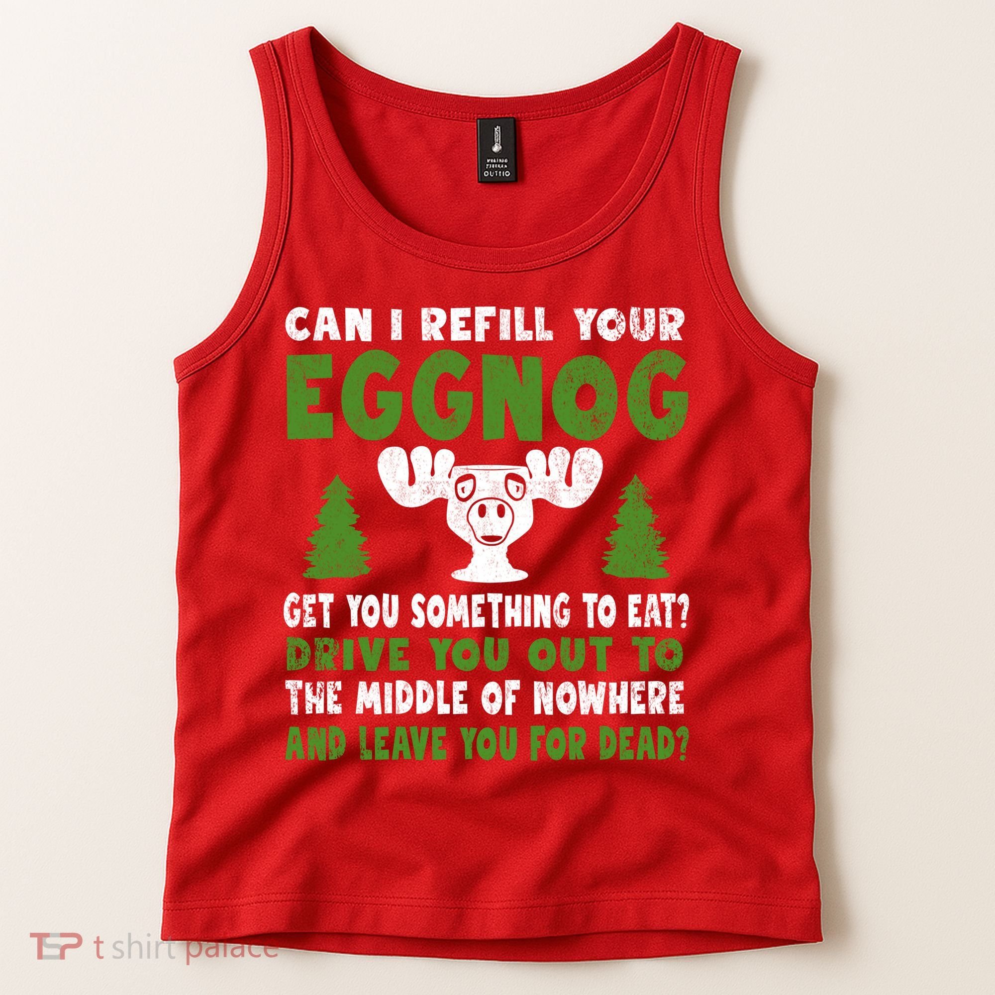 Can I Refill Your Eggnog Christmas Vacation Quote Tank Top