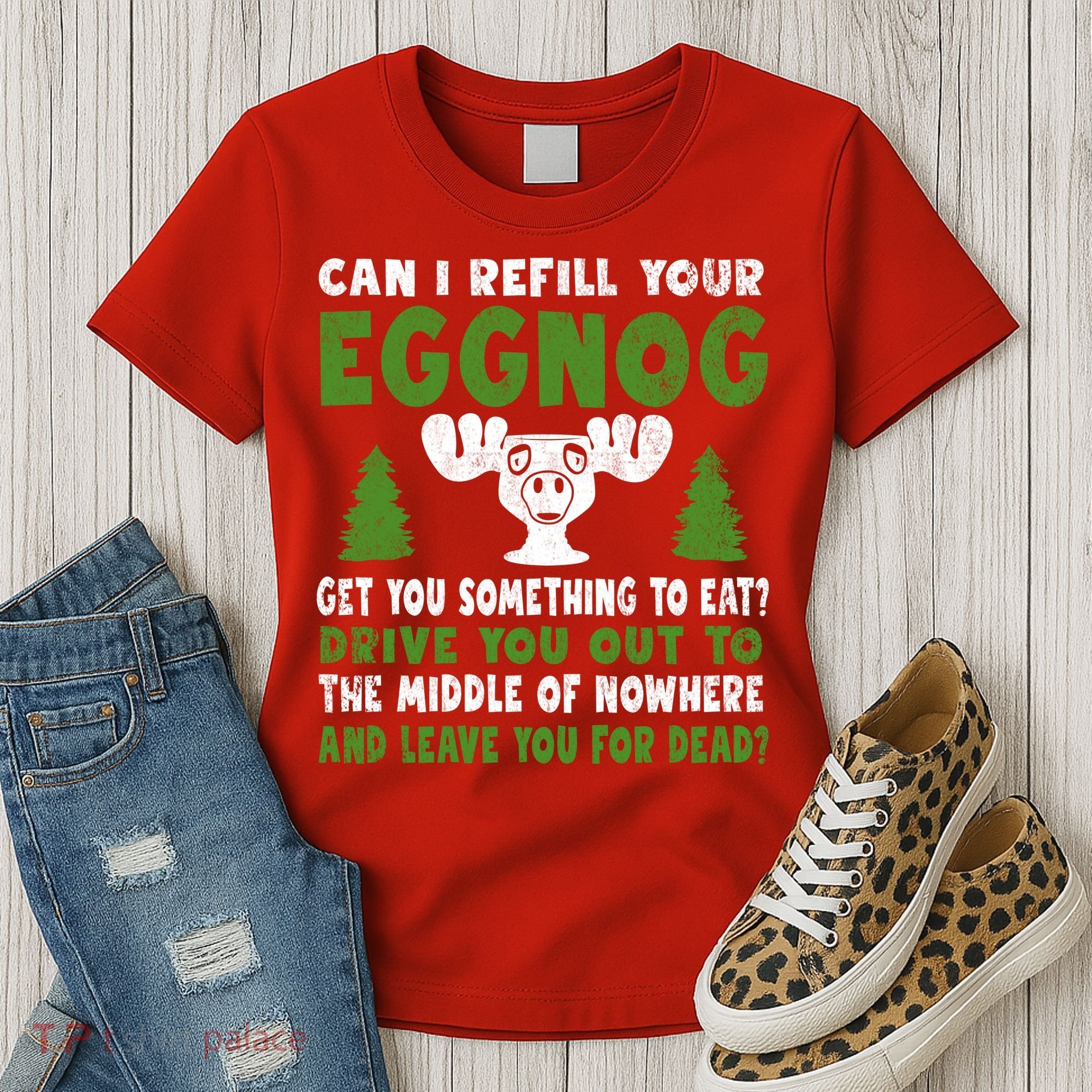 Can I Refill Your Eggnog Christmas Vacation Quote Women's T-Shirt