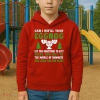 Can I Refill Your Eggnog Christmas Vacation Quote Kids Hoodie thumb 2