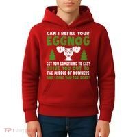 Can I Refill Your Eggnog Christmas Vacation Quote Kids Hoodie thumb 4