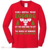 Can I Refill Your Eggnog Christmas Vacation Quote Kids Long Sleeve Shirt thumb 0