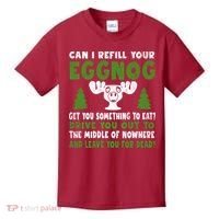 Can I Refill Your Eggnog Christmas Vacation Quote Kids T-Shirt thumb 0