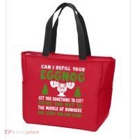 Can I Refill Your Eggnog Christmas Vacation Quote Tote Bag thumb 3