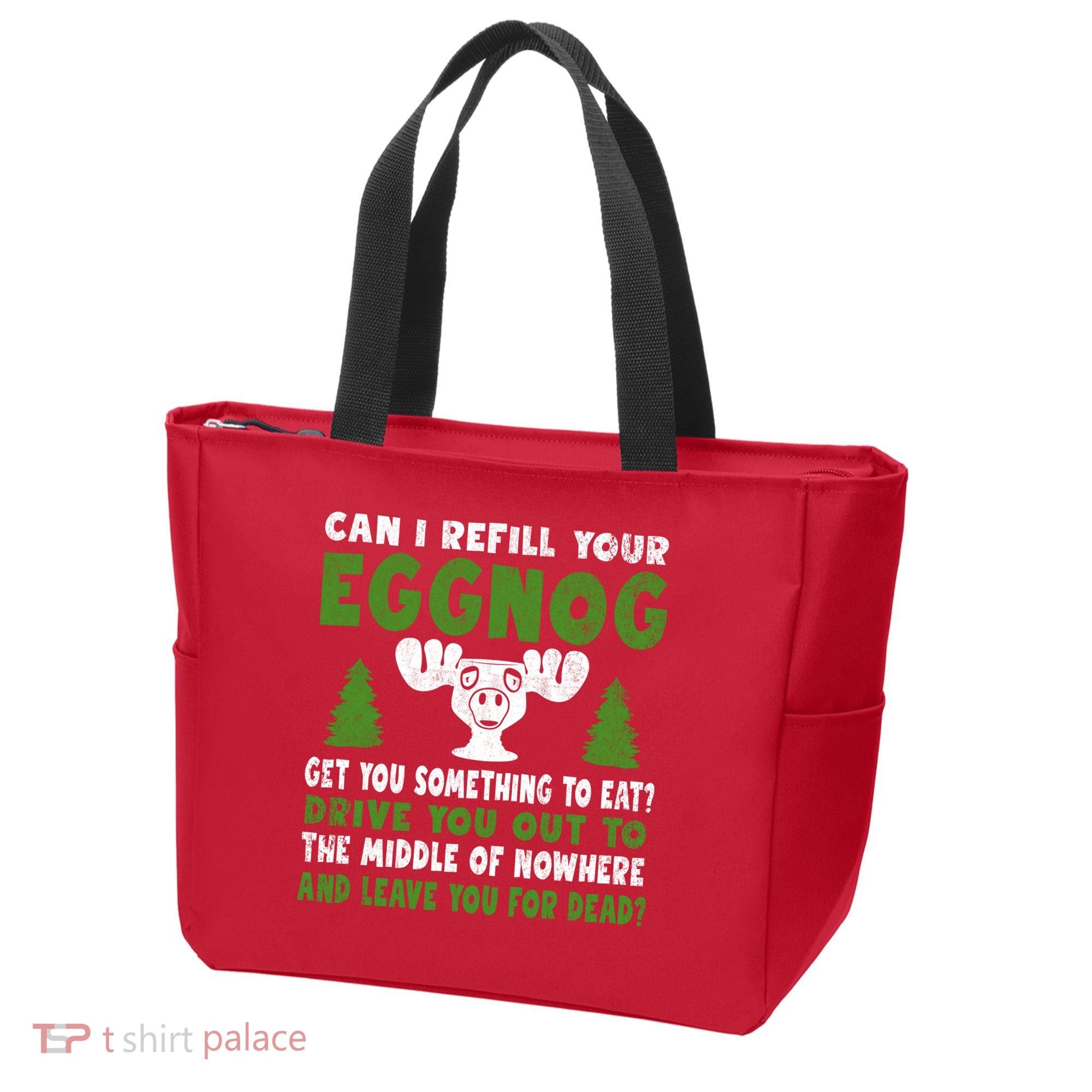 Can I Refill Your Eggnog Christmas Vacation Quote Tote Bag