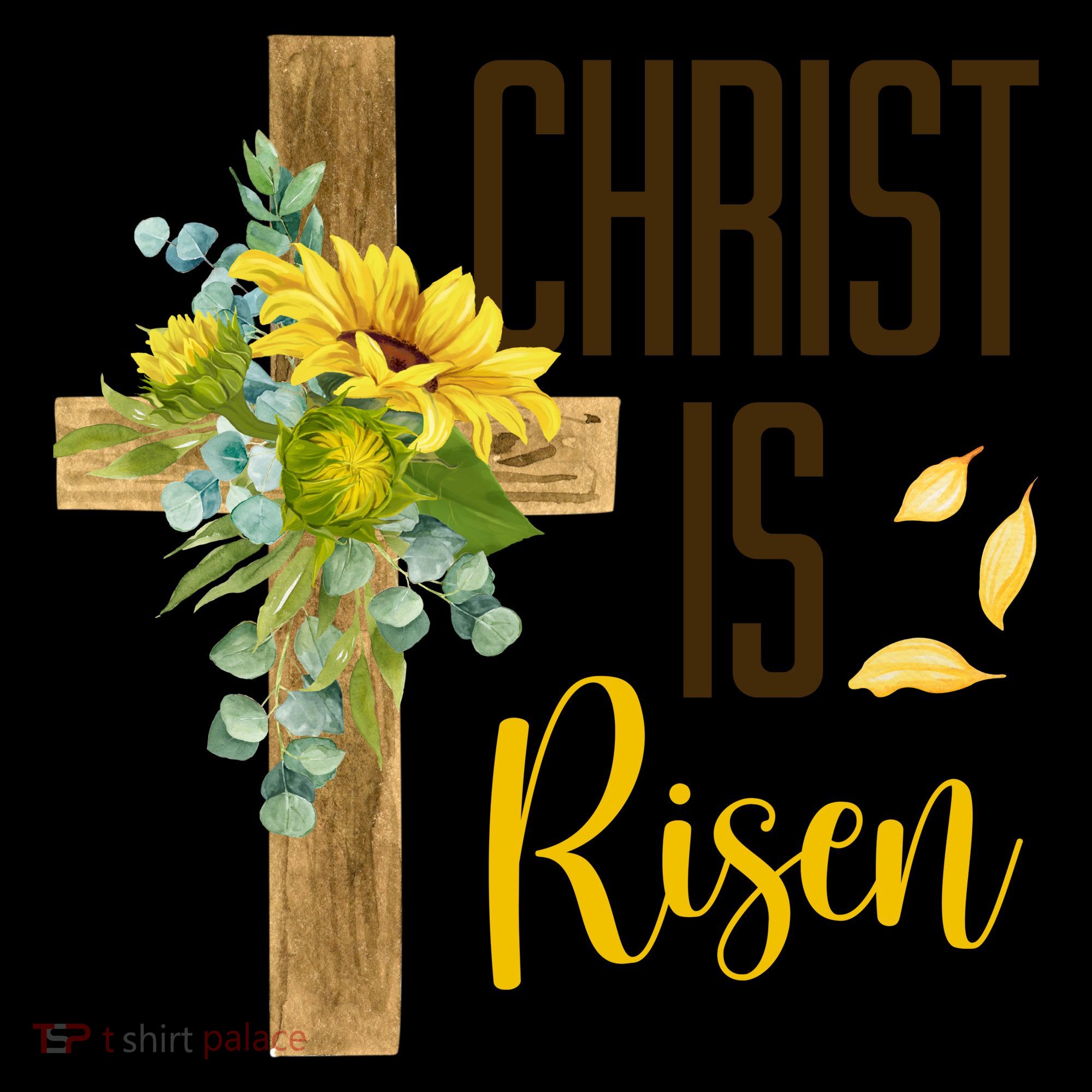 Christ Is Risen Sunflower Cross Easter Coffee Mug