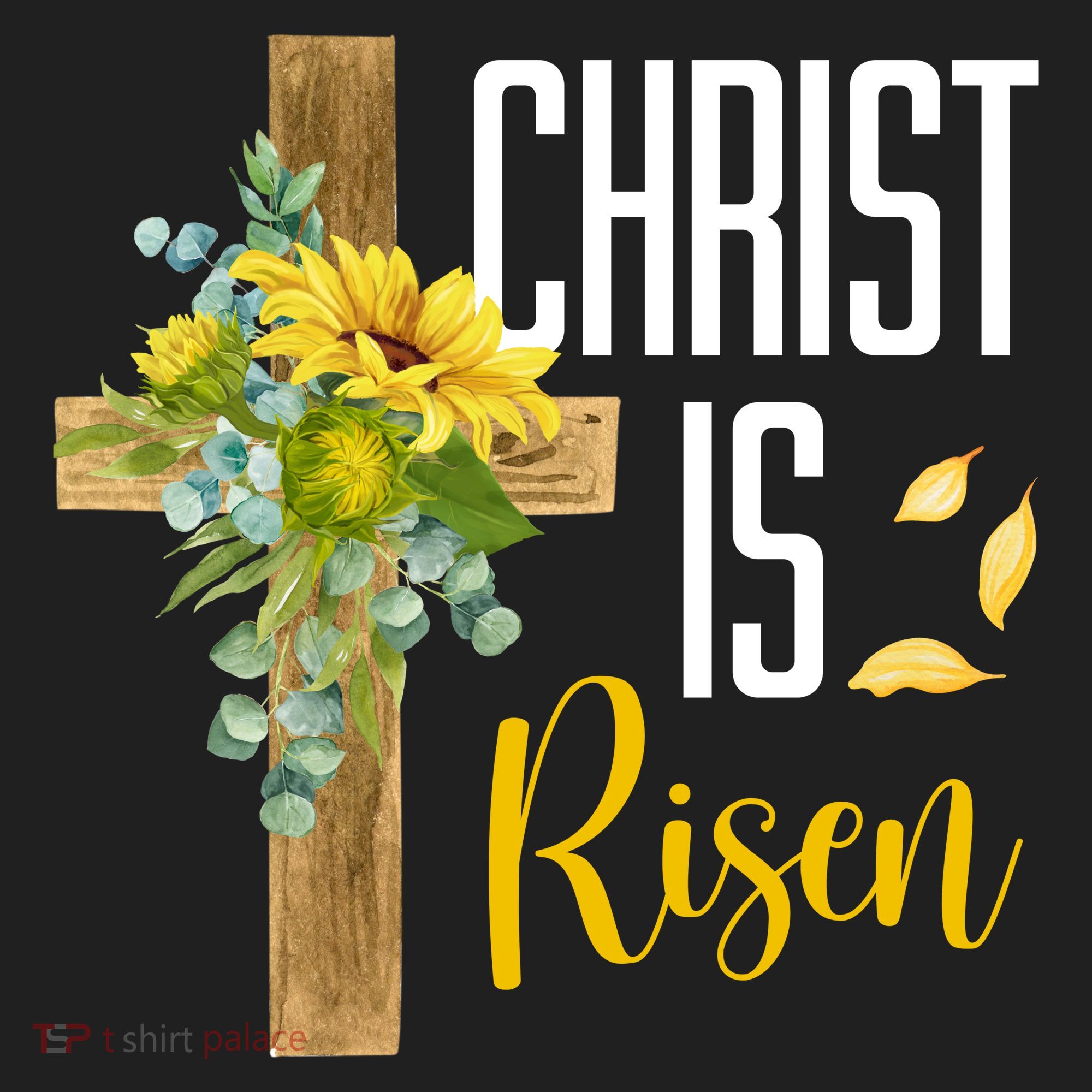 Christ Is Risen Sunflower Cross Easter Tumbler