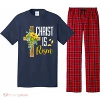 Christ Is Risen Sunflower Cross Easter Pajama Set thumb 0