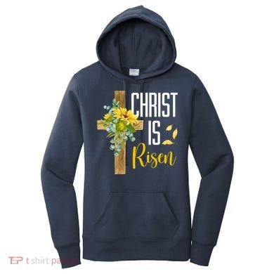 Christ Is Risen Sunflower Cross Easter Women's Hoodie