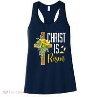 Christ Is Risen Sunflower Cross Easter Women's Tank Top thumb 0