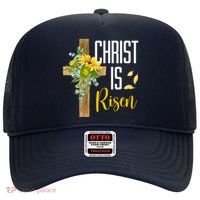 Christ Is Risen Sunflower Cross Easter Hat thumb 0