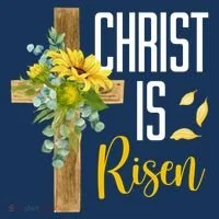 Christ Is Risen Sunflower Cross Easter Tank Top thumb 6