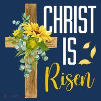 Christ Is Risen Sunflower Cross Easter Kids Hoodie thumb 5